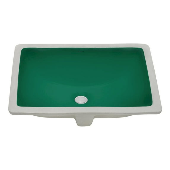 Ruvati 17 x 12 inch Undermount Bathroom Vanity Sink Emerald Green