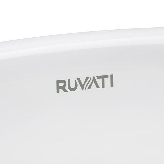 Ruvati Rvb0718 Krona 18-1/2" Rectangular Porcelain Undermount Bathroom Sink - White