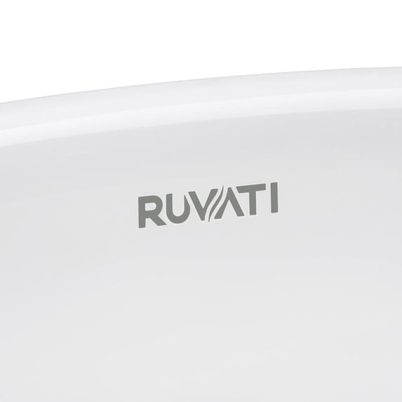 Ruvati RVB0718 Krona 18-1/2" Rectangular Porcelain Undermount Bathroom Sink - White