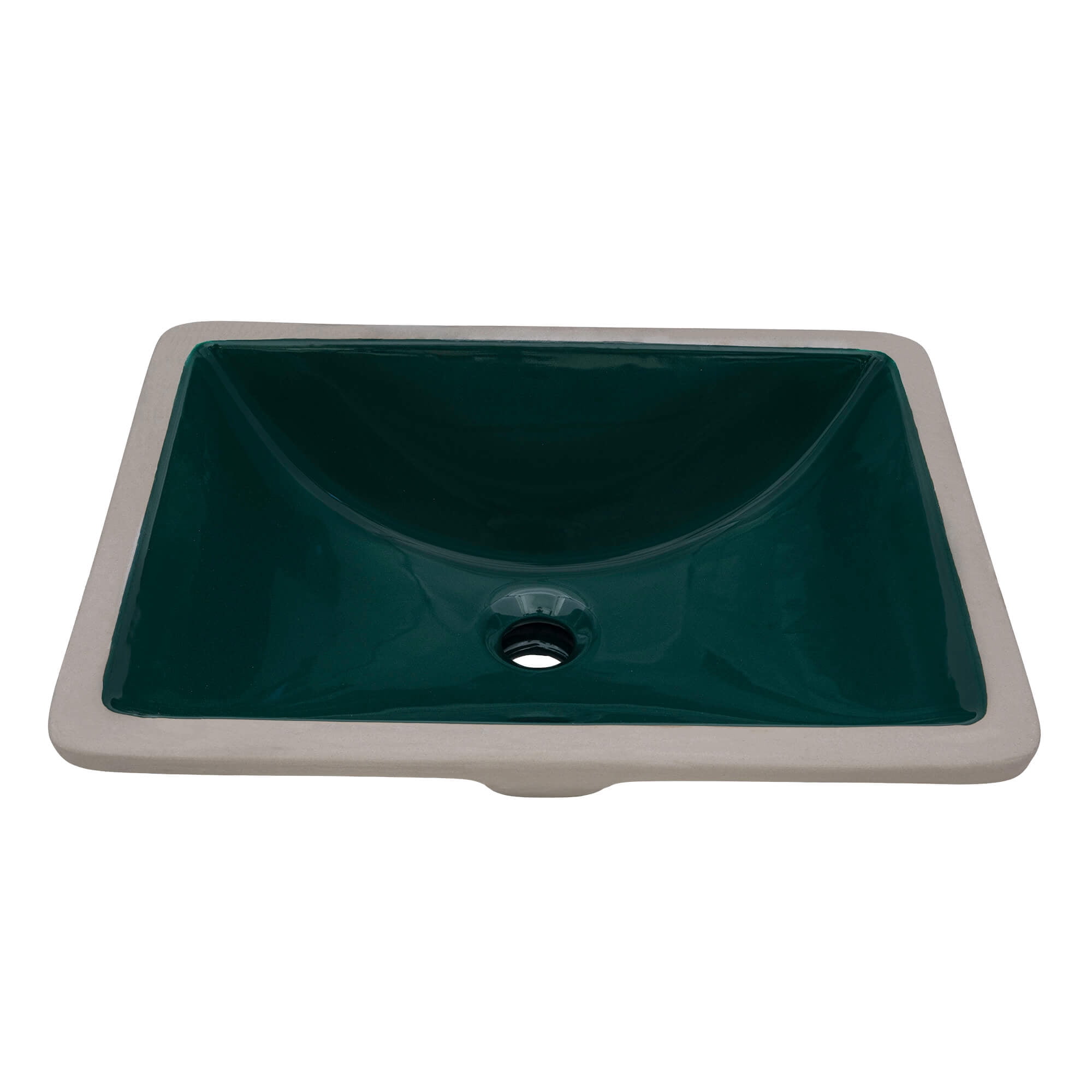 Ruvati RVB0720EG Krona 20-1/2" Rectangular Porcelain Undermount Bathroom Sink - Green