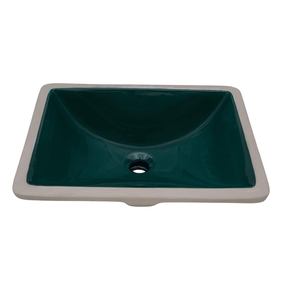 Ruvati RVB0720EG Krona 20-1/2" Rectangular Porcelain Undermount Bathroom Sink - Green