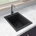 thumbnail image 1 of Ruvati RVG1016BK Epigranite 16-1/8" Drop In Single Basin Granite Composite Kitchen Sink -, 1 of 7