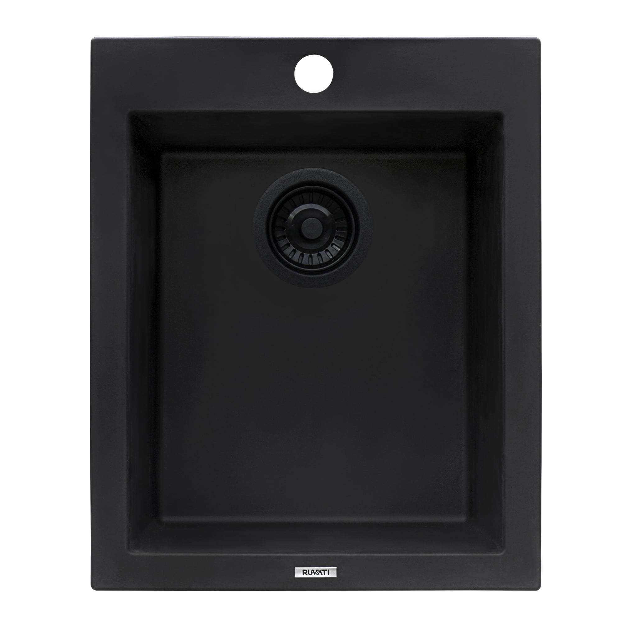Midnight Black Granite Composite Single Bowl Kitchen Sink