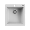 thumbnail image 1 of Ruvati RVG1018WH 18 x 20 in. Epi Granite Drop in Top Mount Composite Single Bowl Wet Bar Prep Sink, Arctic White, 1 of 7