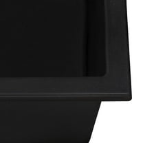 Ruvati Drop-in Topmount Granite Composite Single Bowl Kitchen Sink - Midnight Black