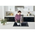 thumbnail image 1 of Ruvati Drop-in Topmount Granite Composite Single Bowl Kitchen Sink - Midnight Black, 1 of 12