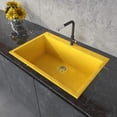 thumbnail image 1 of Ruvati Rvg1080 Epigranite 33" Drop In Single Basin Granite Composite Kitchen Sink - Midas, 1 of 7