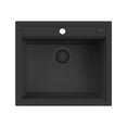 thumbnail image 1 of Ruvati RVG1622BK 23 in. Epi Cube Granite Composite Workstation Drop in Top Mount Wet Bar Prep Sink, Matte Black, 1 of 7