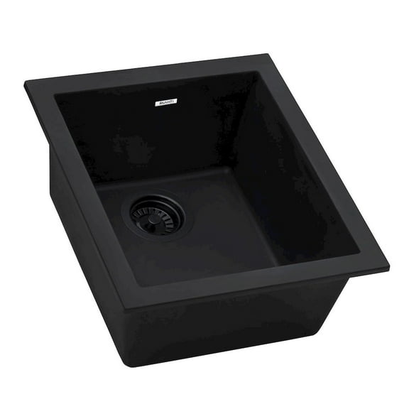 Ruvati 21 x 17 inch Granite Composite Undermount Single Bowl Wet Bar Prep Sink