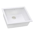 thumbnail image 1 of Ruvati RVG2023WH 23 x 17 in. Granite Composite Undermount Single Bowl Kitchen Sink, Arctic White, 1 of 7