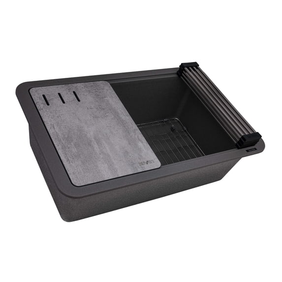 Ruvati RVG2310UG Epistage 29-1/2" Undermount Single Basin Granite Composite Kitchen Sink -