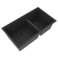 thumbnail image 1 of Ruvati RVG2327CK 33 in. Epi Rock Workstation Double Bowl Undermount Kitchen Sink, Charcoal Black, 1 of 7