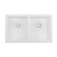 thumbnail image 1 of Ruvati RVG2388WH 32 x 19 in. Granite Composite Undermount Double Bowl Kitchen Sink, Arctic White, 1 of 7