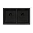 thumbnail image 1 of Ruvati RVG2388BK 32 x 19 in. Granite Composite Undermount Double Bowl Kitchen Sink, Midnight Black, 1 of 7