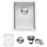 Ruvati 14-inch Undermount Bar Prep Sink 16 Gauge Rounded Corners Single Bowl