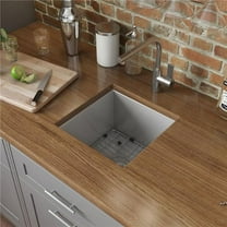 Ruvati USA RVH7115 15 x 15 in. Undermount 16 Gauge Zero Radius Bar Prep Square Single Bowl Kitchen Sink