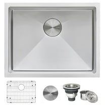 Ruvati 23-inch Undermount Kitchen Sink 16 Gauge Corners Single Bowl