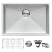Ruvati RVH7250 28 in. Undermount 16 Gauge Tight Radius Stainless Steel Kitchen Sink Single Bowl