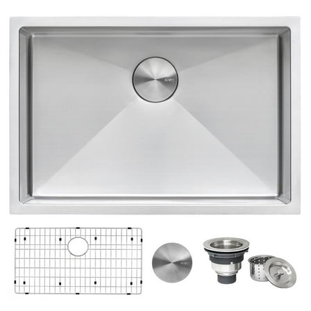 Ruvati 28-inch Undermount 16 Gauge Kitchen Sink Rounded Corners Single Bowl