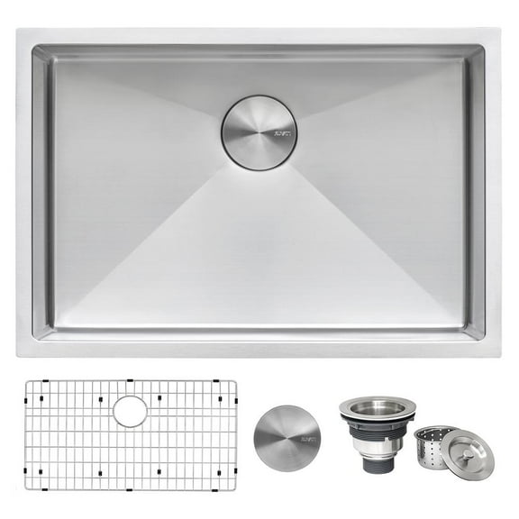 Ruvati 28-inch Undermount 16 Gauge Kitchen Sink Rounded Corners Single Bowl