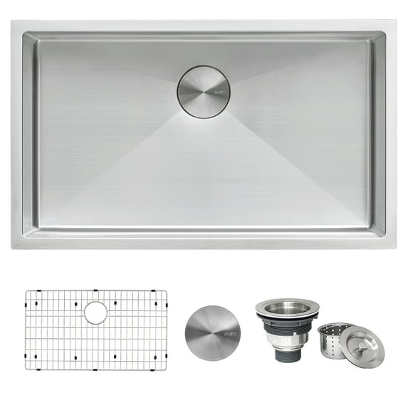 Ruvati RVH7300 Undermount 16 Gauge 30 in. Kitchen Sink Single Bowl