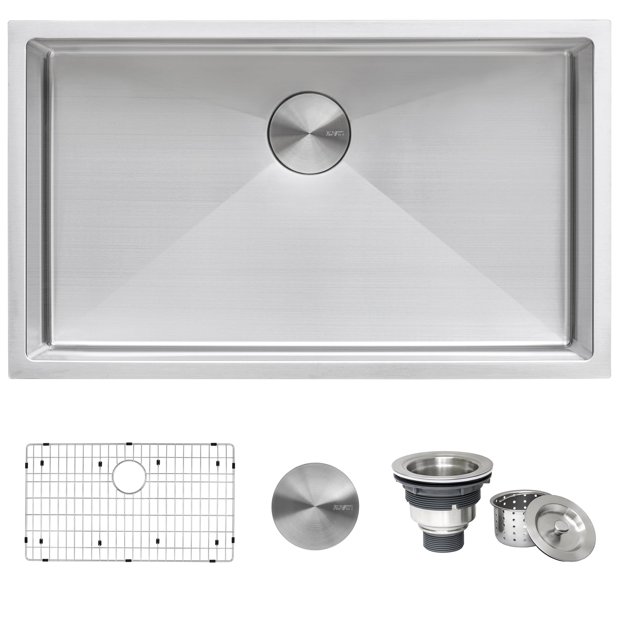 Ruvati 32-inch Satin Finish Stainless Steel Single Bowl Kitchen Sink