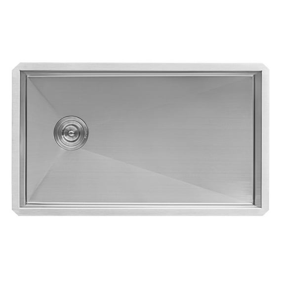 Ruvati 27-inch Slope Bottom Offset Drain Undermount Kitchen Sink Single Bowl