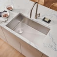 thumbnail image 1 of Ruvati USA RVH7480 30 in. Slope Bottom Offset Drain Single Bowl Stainless Steel Undermount Kitchen Sink, 1 of 7