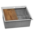 thumbnail image 1 of Ruvati Rvh8023 Siena 25" Drop-In Single Basin Stainless Steel Kitchen Sink - Stainless, 1 of 15