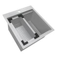 thumbnail image 1 of Ruvati USA RVH8218 18 x 20 in. RV Camper Van Stainless Steel Workstation Drop-in Topmount Bar Prep Tiny Home Sink, 1 of 7