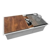 Ruvati Rvh8222 Roma 33-1/2" Undermount Single Basin Stainless Steel Kitchen Sink -
