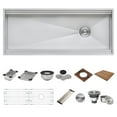thumbnail image 1 of Ruvati 45-inch Workstation Two-Tiered Ledge Kitchen Sink Undermount 16 Gauge, 1 of 25