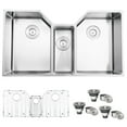 thumbnail image 1 of Ruvati 35" Triple Bowl Undermount 16 Gauge Stainless Steel Kitchen Sink, 1 of 12