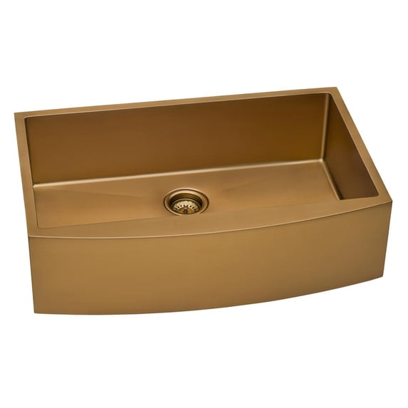 Ruvati Rvh9733 Terraza 33" Farmhouse Apron-Front Single Basin Stainless Steel Kitchen Sink