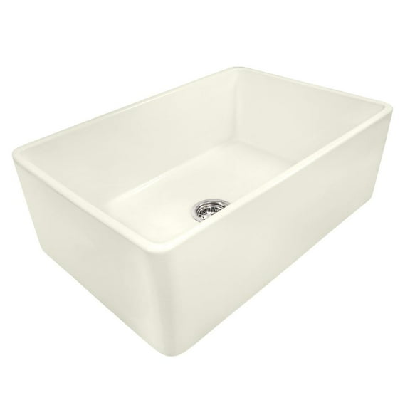 Ruvati 30 x 20 inch Fireclay Reversible Apron-Front Kitchen Sink Single Bowl