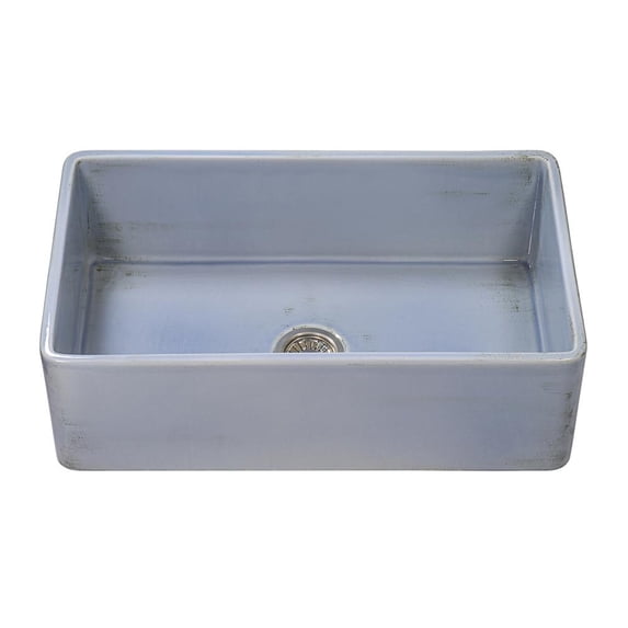 Ruvati 33 inch Fireclay Distressed Finish Apron-Front Kitchen Sink Reversible