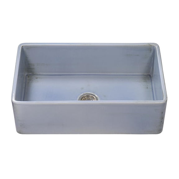 Ruvati 33 inch Fireclay Distressed Finish Apron-Front Kitchen Sink Reversible