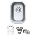 thumbnail image 1 of Ruvati 12 x 18 inch Undermount 16 Gauge Stainless Steel Bar Prep Sink, 1 of 12