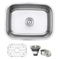 thumbnail image 1 of Ruvati 24-inch Undermount 16 Gauge Stainless Steel Kitchen Sink Single Bowl, 1 of 11