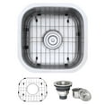 thumbnail image 1 of Ruvati 16 x 16 inch Bar Prep Sink Undermount 16 Gauge Stainless Steel, 1 of 13