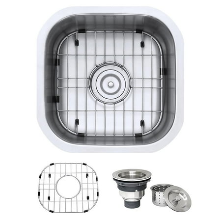 Ruvati 16 x 16 inch Bar Prep Sink Undermount 16 Gauge Stainless Steel