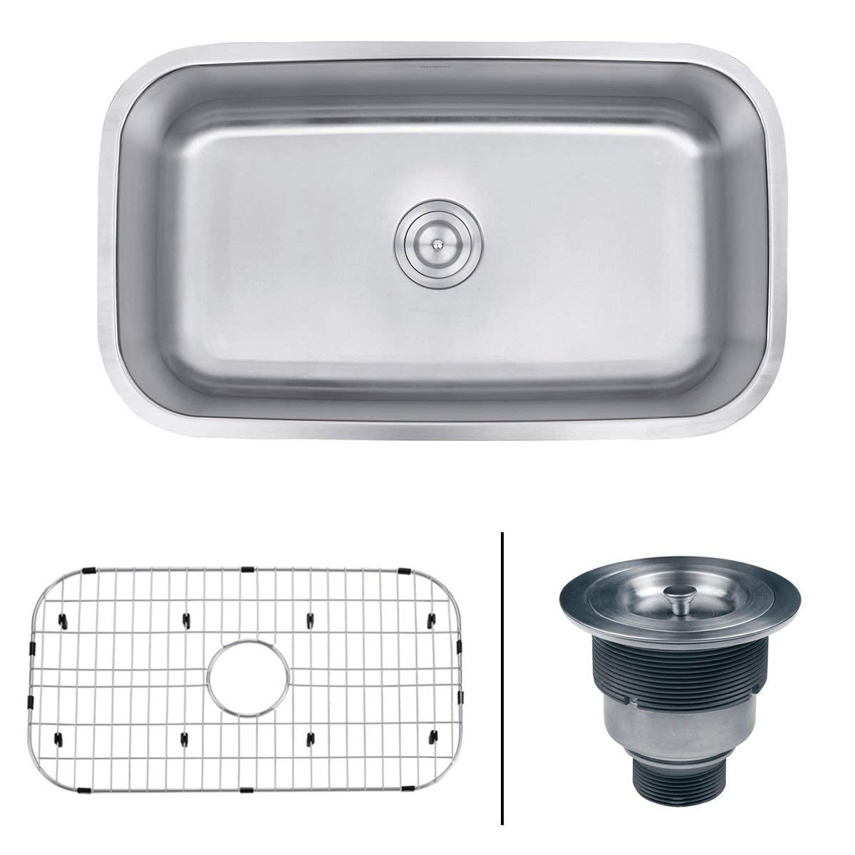 Ruvati 35-inch Drop-in Stainless Steel Single Bowl Kitchen Sink