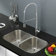 Ruvati Rvm4300 Parmi 32-1/4" Undermount Double Basin 16 Gauge Stainless Steel Kitchen Sink