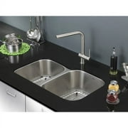 Ruvati Rvm4315 Parmi 32" Undermount Double Basin 16 Gauge Stainless Steel Kitchen Sink -
