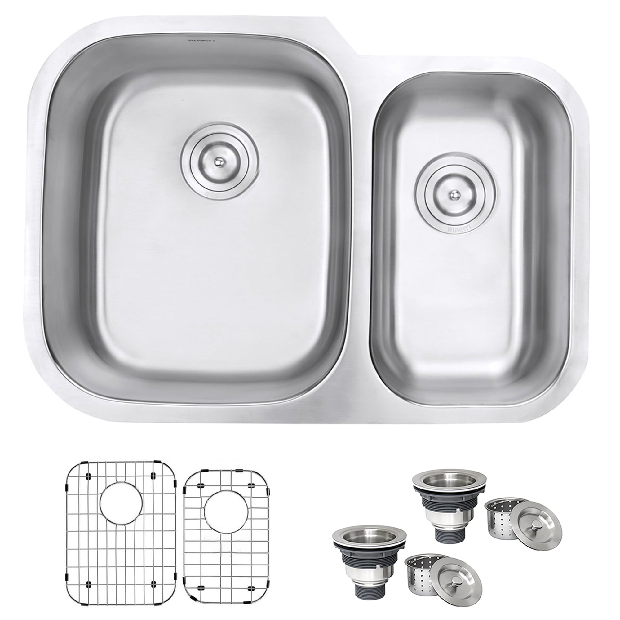 Ruvati 29-inch Stainless Steel Double Bowl Undermount Kitchen Sink