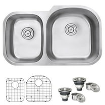 Ruvati 34-inch Undermount 40/60 Double Bowl 16 Gauge Kitchen Sink