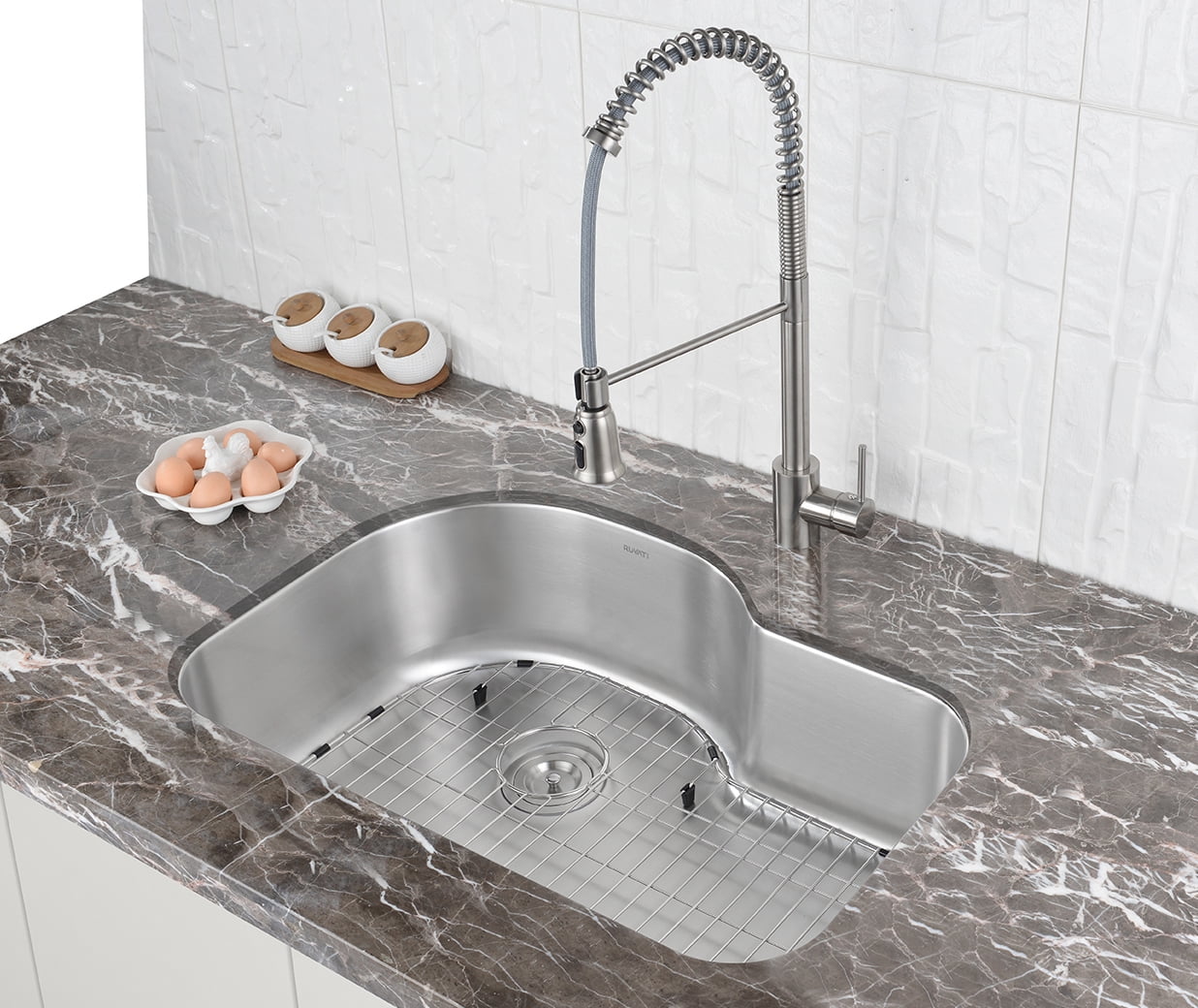 Ruvati 32" Stainless Steel Undermount Single Bowl Kitchen Sink