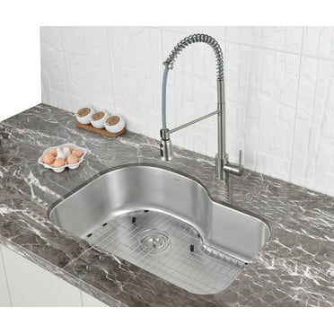 Ruvati Rvm4700 Parmi 31-1/2" Undermount Single Basin 16 Gauge Stainless Steel Kitchen Sink