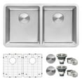 thumbnail image 1 of Ruvati 31-inch Undermount Kitchen Sink 50/50 Double Bowl 16 Gauge, 1 of 10