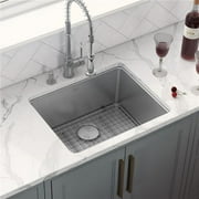 Ruvati Rvm5908 Modena 23" Undermount Single Basin 16 Gauge Stainless Steel Kitchen Sink -